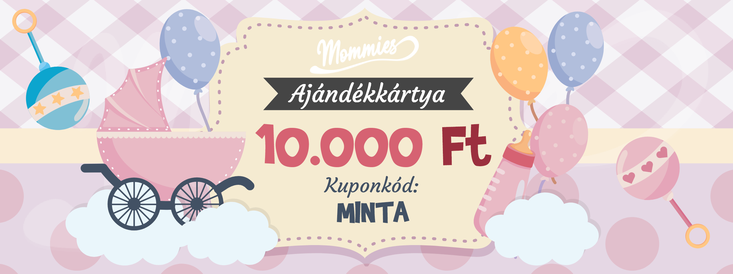 Mommies Rózsaszín Ajándékkártya - Mommies.hu -