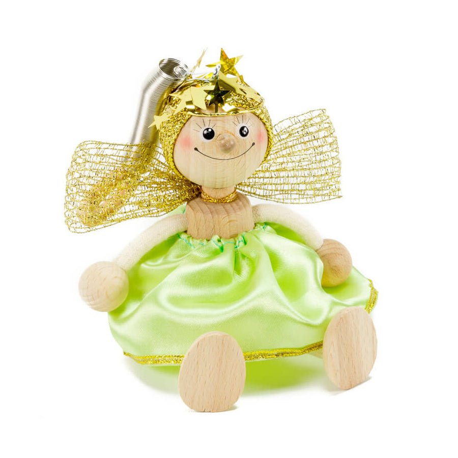 Rugós figura (angyal, zöld) - Mommies.hu -