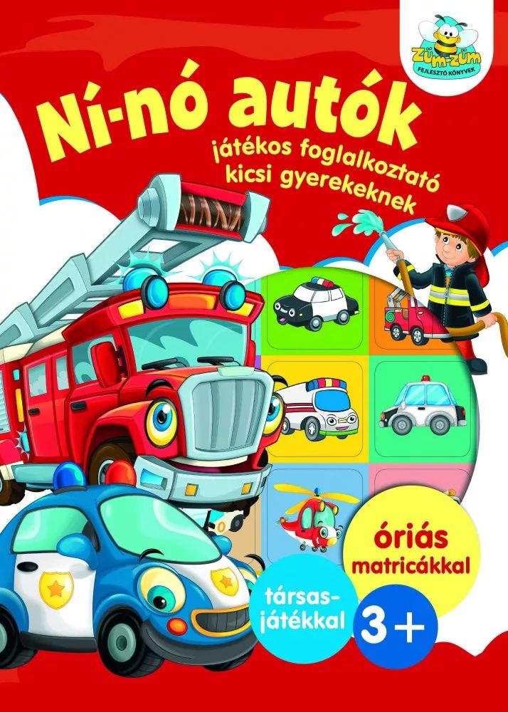 Ní-nó autók - Játékos foglalkoztató kicsi gyerekeknek  3+