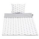 Bellochi bevarrt babaágynemű, 2 db-os- Szürke nagy csillagok