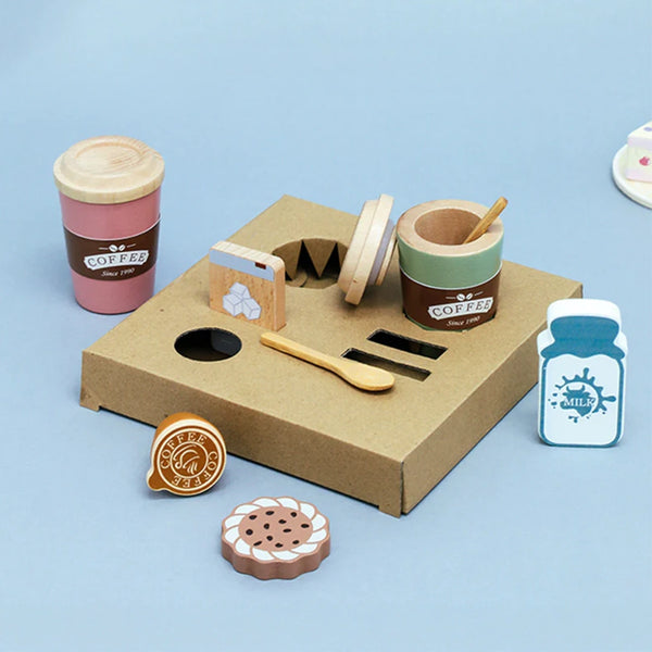 Mini Barista Szett - Kávézós Játék Fából