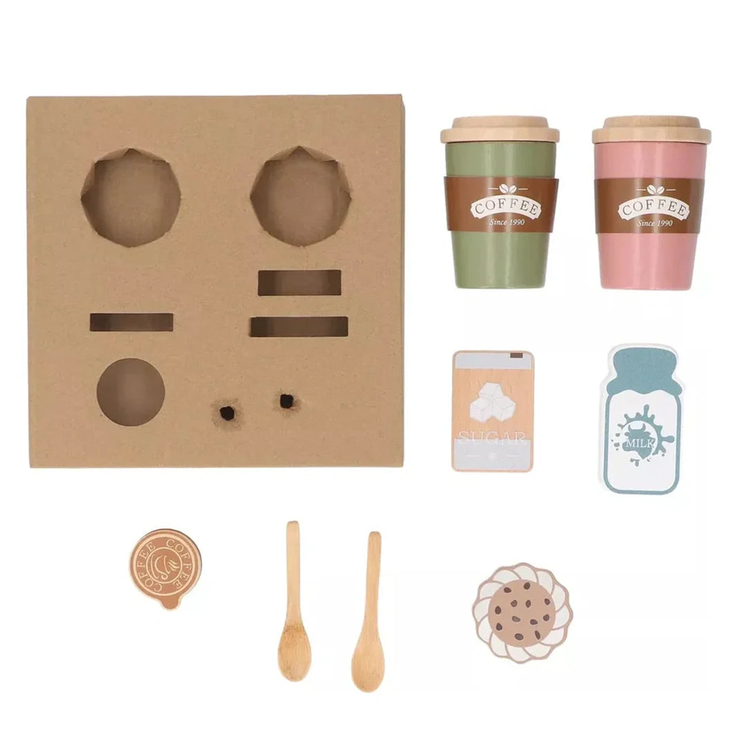 Mini Barista Szett - Kávézós Játék Fából