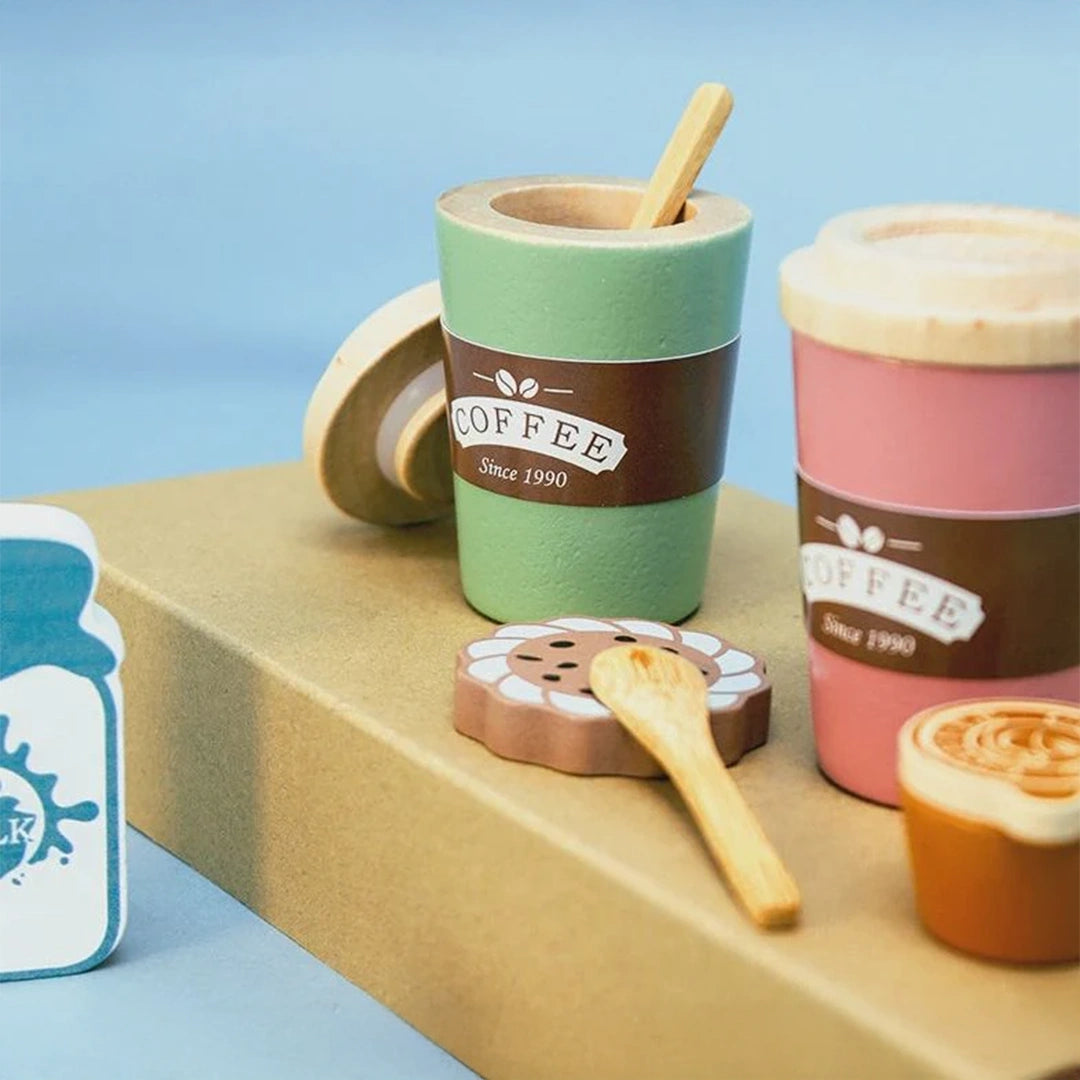 Mini Barista Szett - Kávézós Játék Fából