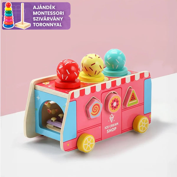 5in1 Montessori Fagyisautó Xilofon
