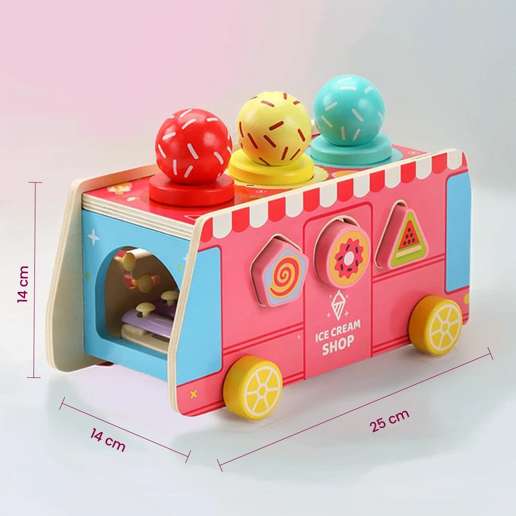 5in1 Montessori Fagyisautó Xilofon
