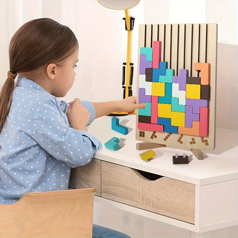 Montessori Tetris Fa Játék: A Fejlesztő és Szórakoztató Játék