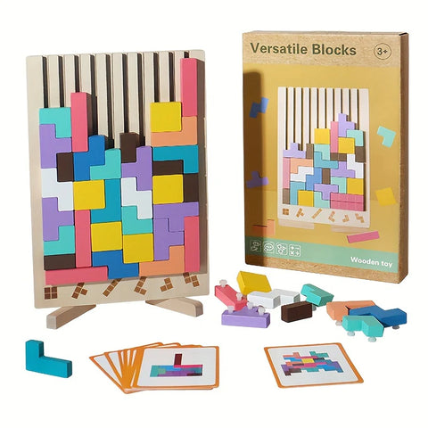 Montessori Tetris Fa Játék: A Fejlesztő és Szórakoztató Játék