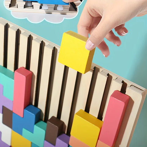 Montessori Tetris Fa Játék: A Fejlesztő és Szórakoztató Játék