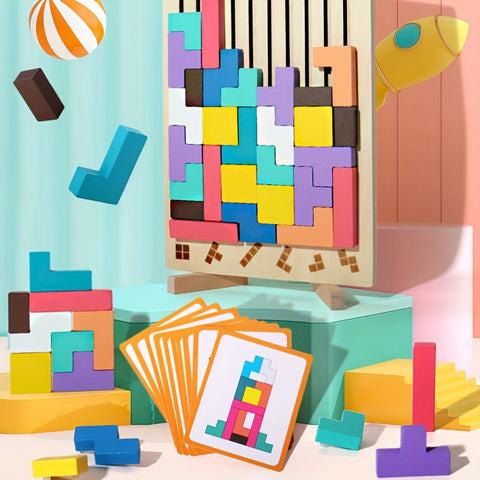 Montessori Tetris Fa Játék: A Fejlesztő és Szórakoztató Játék