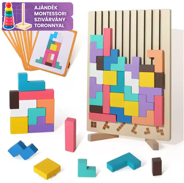 Montessori Tetris Fa Játék: A Fejlesztő és Szórakoztató Játék