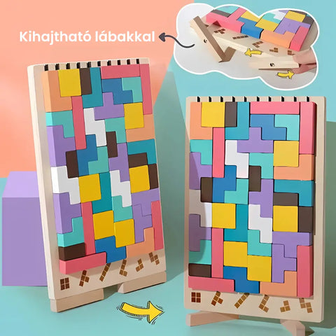 Montessori Tetris Fa Játék: A Fejlesztő és Szórakoztató Játék