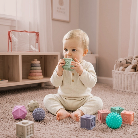 Montessori Puha Szenzoros Építőjáték Szett