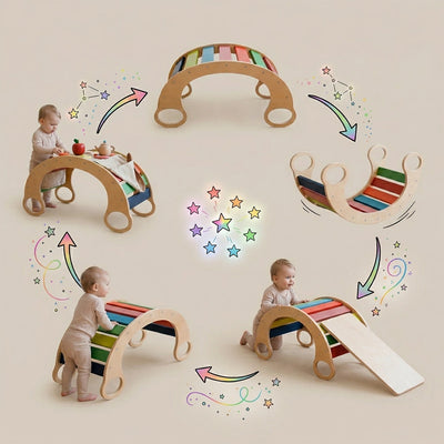 Montessori 5in1 Gyermek Szivárvány Hinta