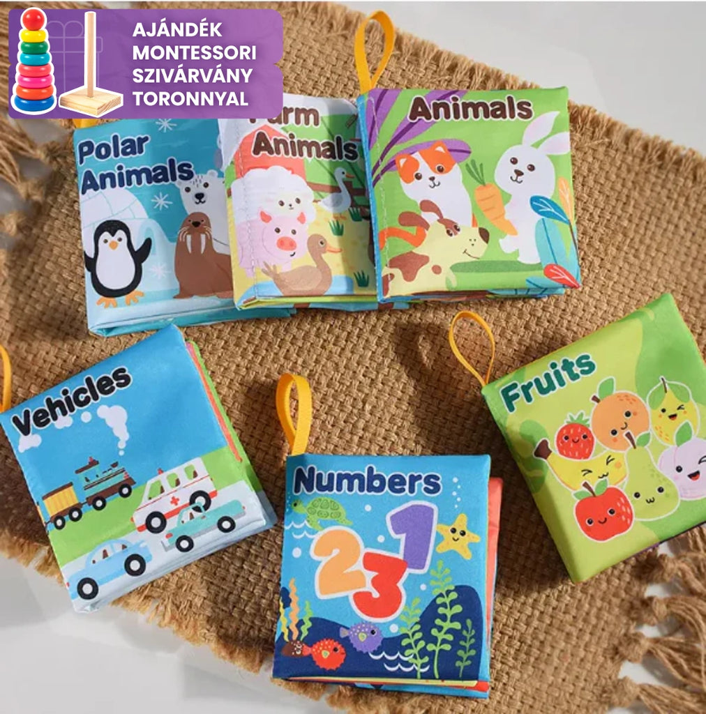Montessori Tanulós Baba Könyv Puha Ruhából