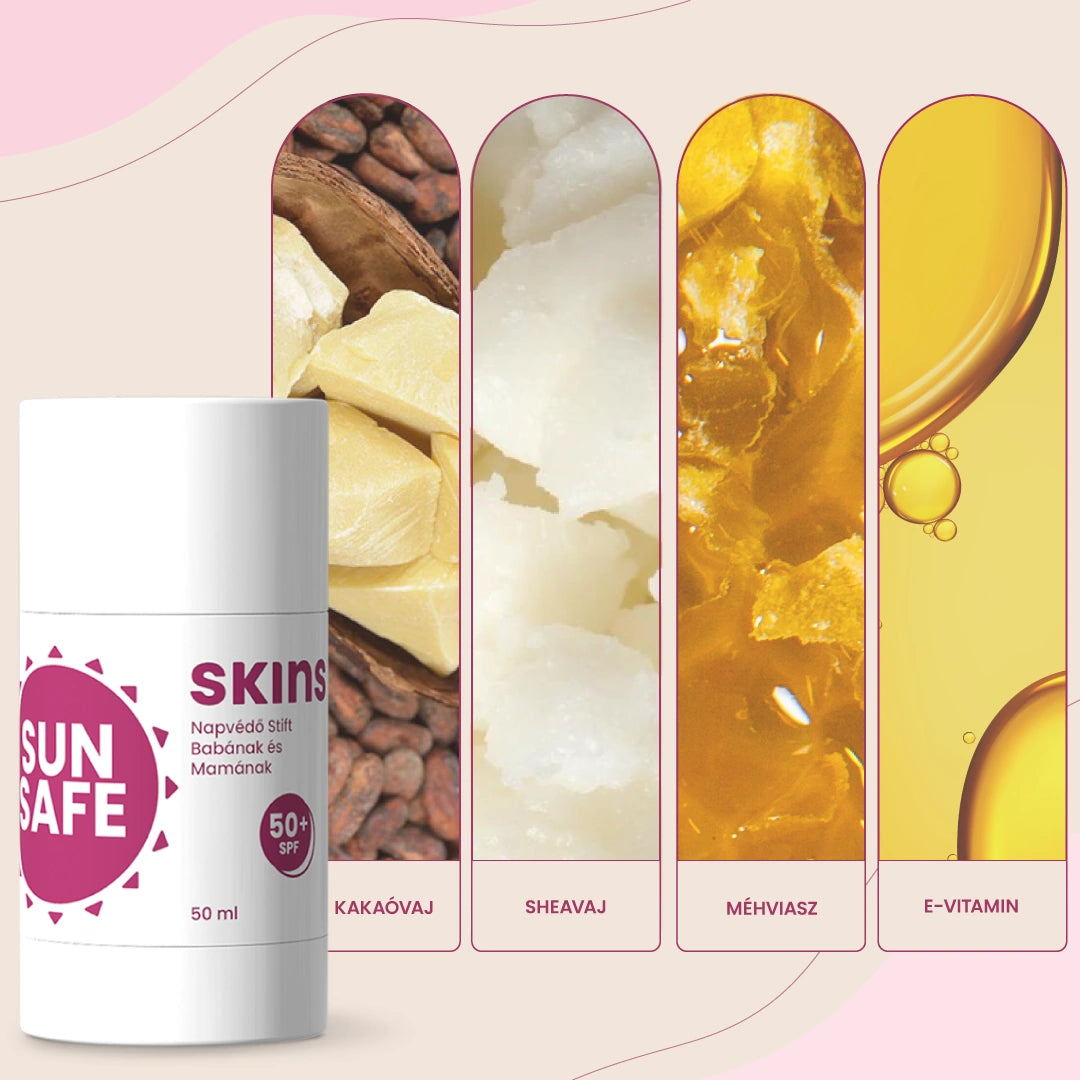 SKINS SunSafe SPF50+ Napvédő Stift Babának és Mamának 50ml