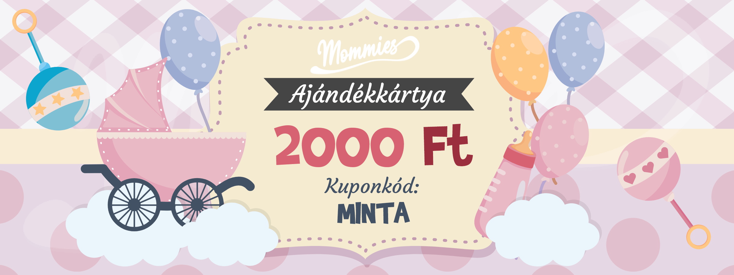 Mommies Rózsaszín Ajándékkártya - Mommies.hu - 
