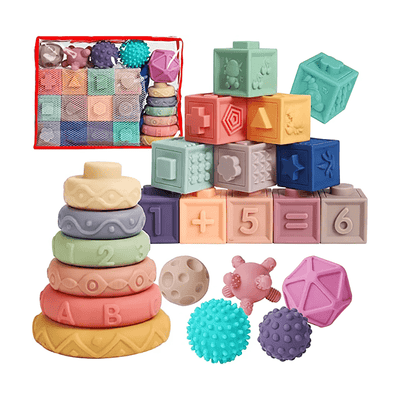 Montessori Puha Szenzoros építőjáték szett - Mommies.hu - 