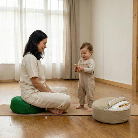 Meditációs Jóga Párna Tönkölypelyva Töltettel