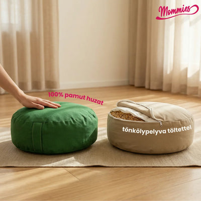 Meditációs Jóga Párna Tönkölypelyva Töltettel