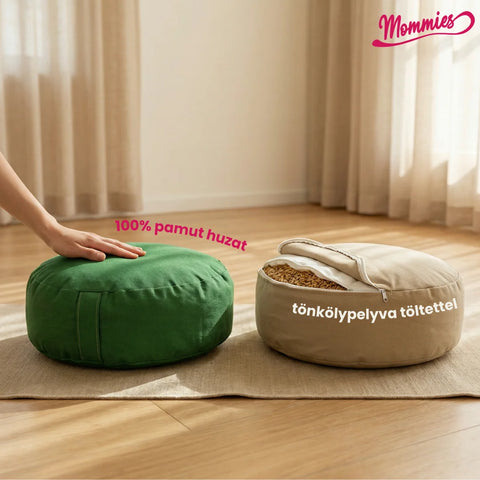 Meditációs Jóga Párna Tönkölypelyva Töltettel