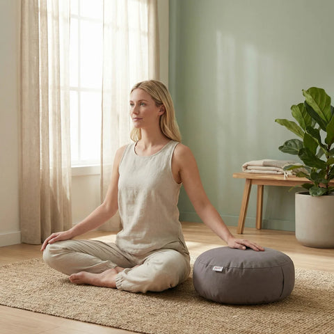 Meditációs Jóga Párna Tönkölypelyva Töltettel