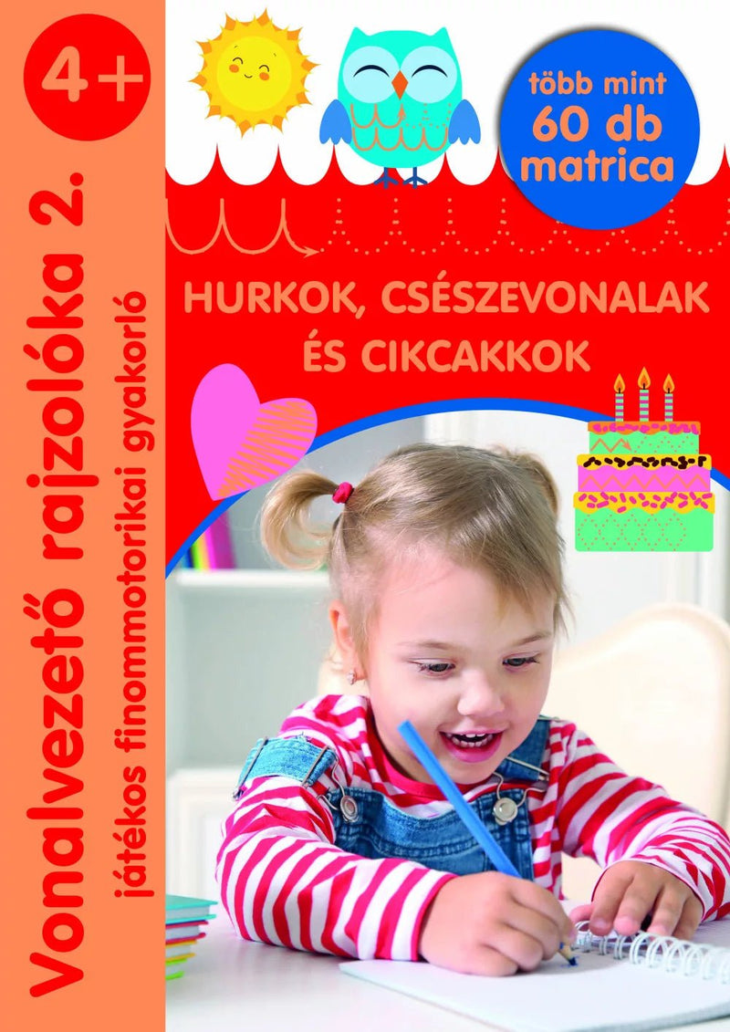 Vonalvezető rajzolóka 2. - hurkok, csészevonalak és cikcakkok - Mommies.hu - KÖNYV