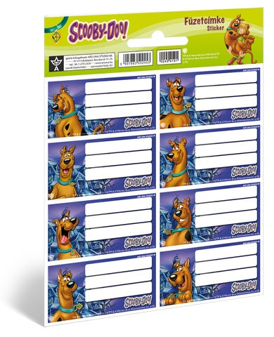 Scooby-Doo trendi füzetcímke