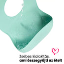 Szilikon baba előke ételfogó zsebbel