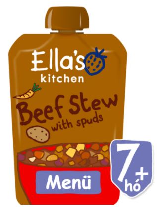 Ella’s Kitchen Marhapörkölt héjában főtt krumplival bébiétel 7 hó+ 130 g