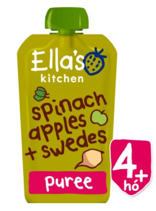 Ella’s Kitchen Spenót, alma karórépa menü bébiétel 4 hó+ 120 g