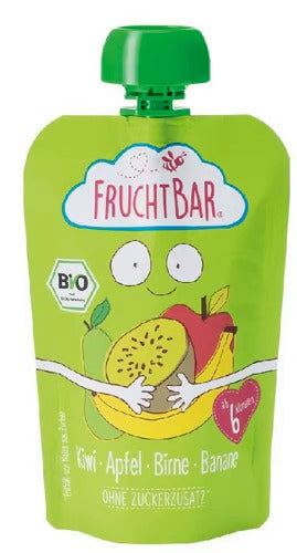 Fruchtbar BIO Kiwi, alma, körte, banán bébiétel 6 hó+ 100g