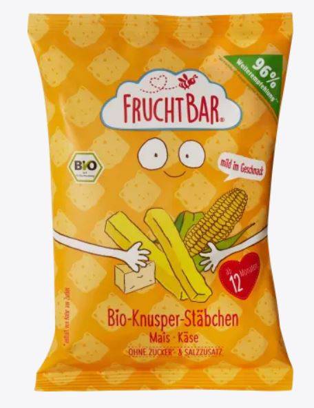 Fruchtbar BIO extrudált kukorica snack sajttal 12 hó+ 30g