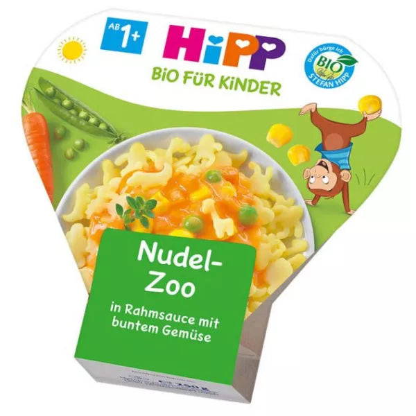 HiPP Bio Állatfigurás tészta zöldségekkel tejszínes szószban 250 g 12 hó+