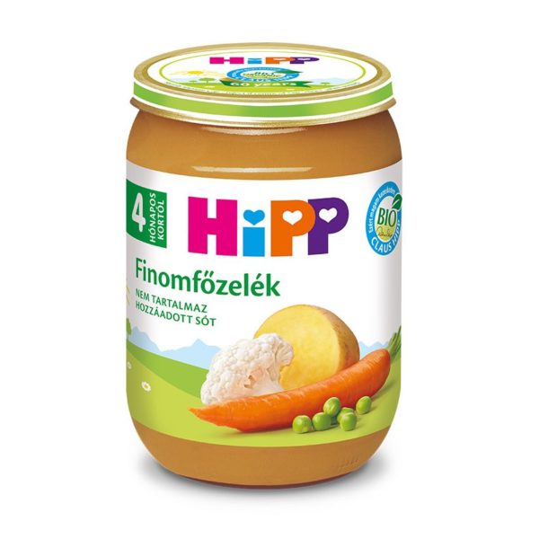 HiPP Bio Finomfőzelék bébiétel 190 g 4 hó+