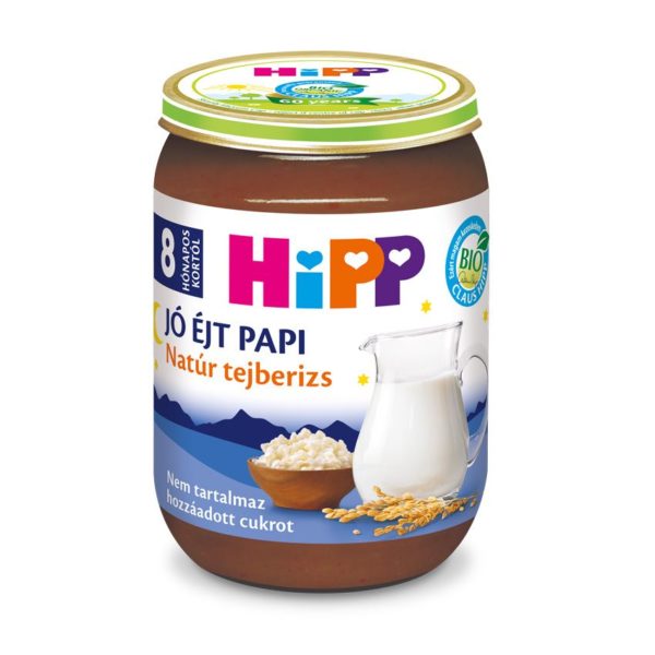 HiPP Bio Jó éjt papi Natúr tejberizs 190 g 8 hó+