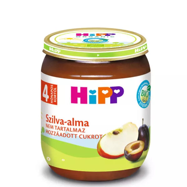 HiPP Bio Szilva-alma bébiétel 4 hó+ 125 g