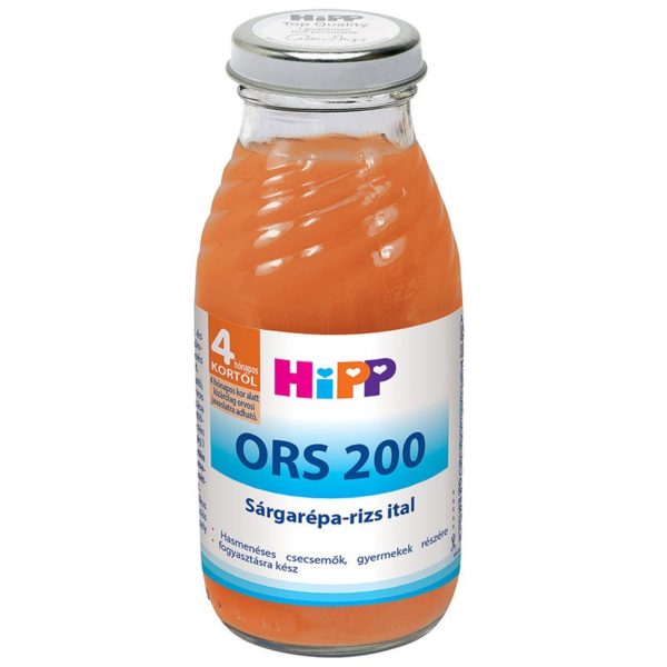 HiPP ORS bébiital hasmenéses babák kezelésére – sárgarépa rizs 200 ml 4 hó+