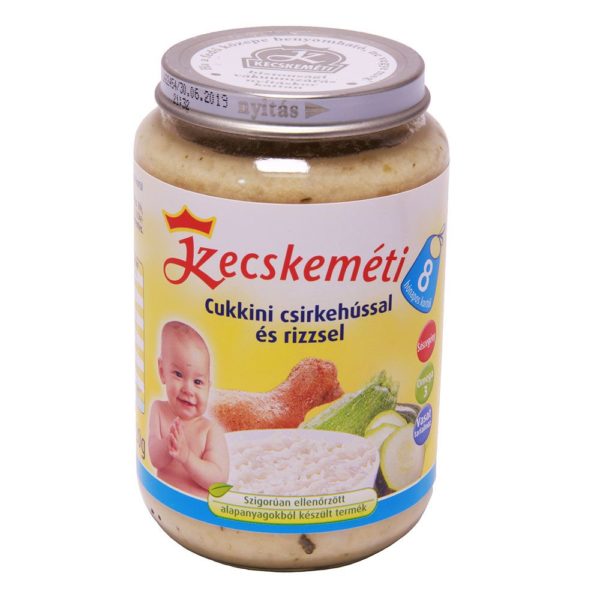 Kecskeméti Bébiétel Cukkini csirkehússal és rizzsel 220 g 8 hó+