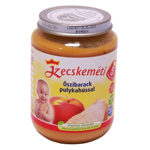 Kecskeméti Bébiétel Őszibarack pulykahússal 190 g 5 hó+