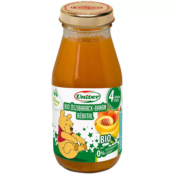 Univer Bio őszibarack-banán bébiital 200 ml 4 hó+