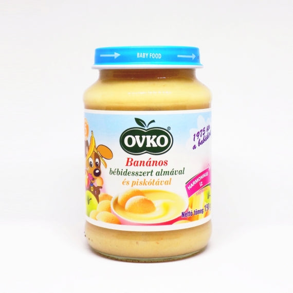 Ovko Banán almával és piskótával bébiétel 5 hó + 190 g