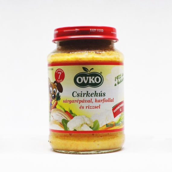 Ovko Csirkehús sárgarépával, karfiollal és rizzsel bébiétel 7 hó + 190 g